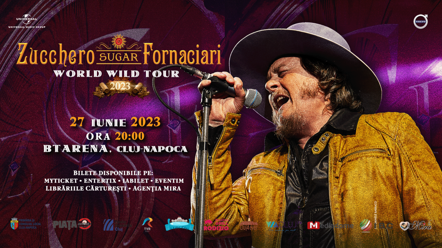 Super concert Zucchero, la Cluj-Napoca. Artistul italian va urca pe scena din BT Arena în 27 iunie